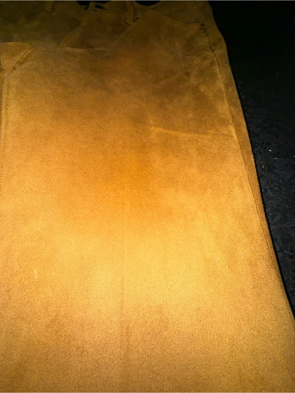 UEC Ann Taylor Cropped Faux Suede-Look Skinny Pants Camel color stretch SZ 6P